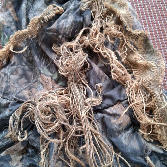 Shannons Bug Tamer Jacket Large Camo Breakup Hood Mesh Hunting 3D Grass Straw - Picture 7 of 8